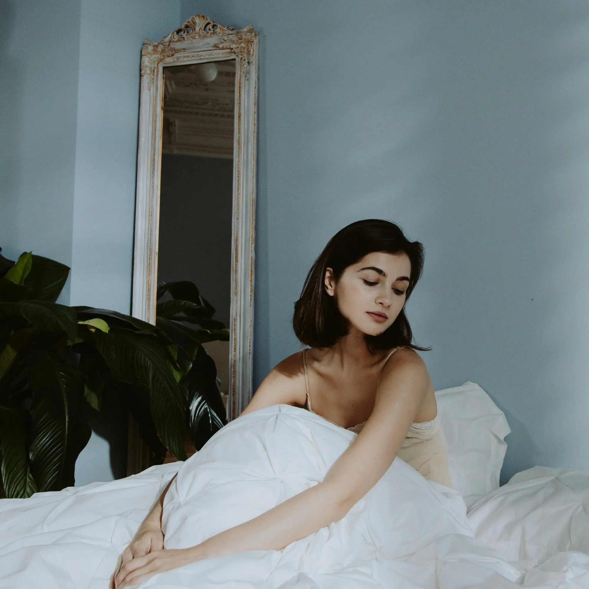 Cô gái nghỉ ngơi đầy đủ