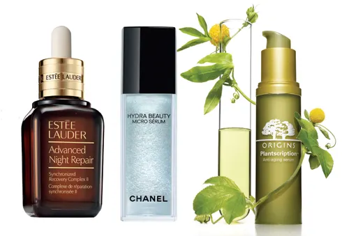 1. Serum chống lão hóa ESTÉE LAUDER 2. Serum dưỡng ẩm CHANEL 3. Serum chống lão hóa ORIGINS