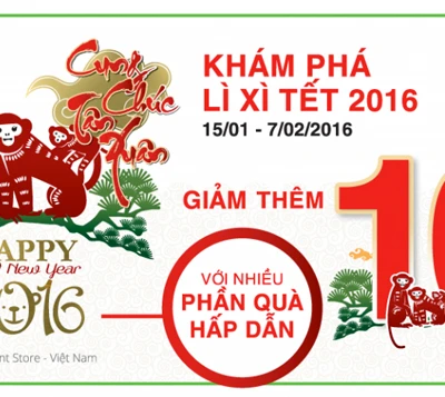 Trung tâm mua sắm Robins lì xì tết 2016
