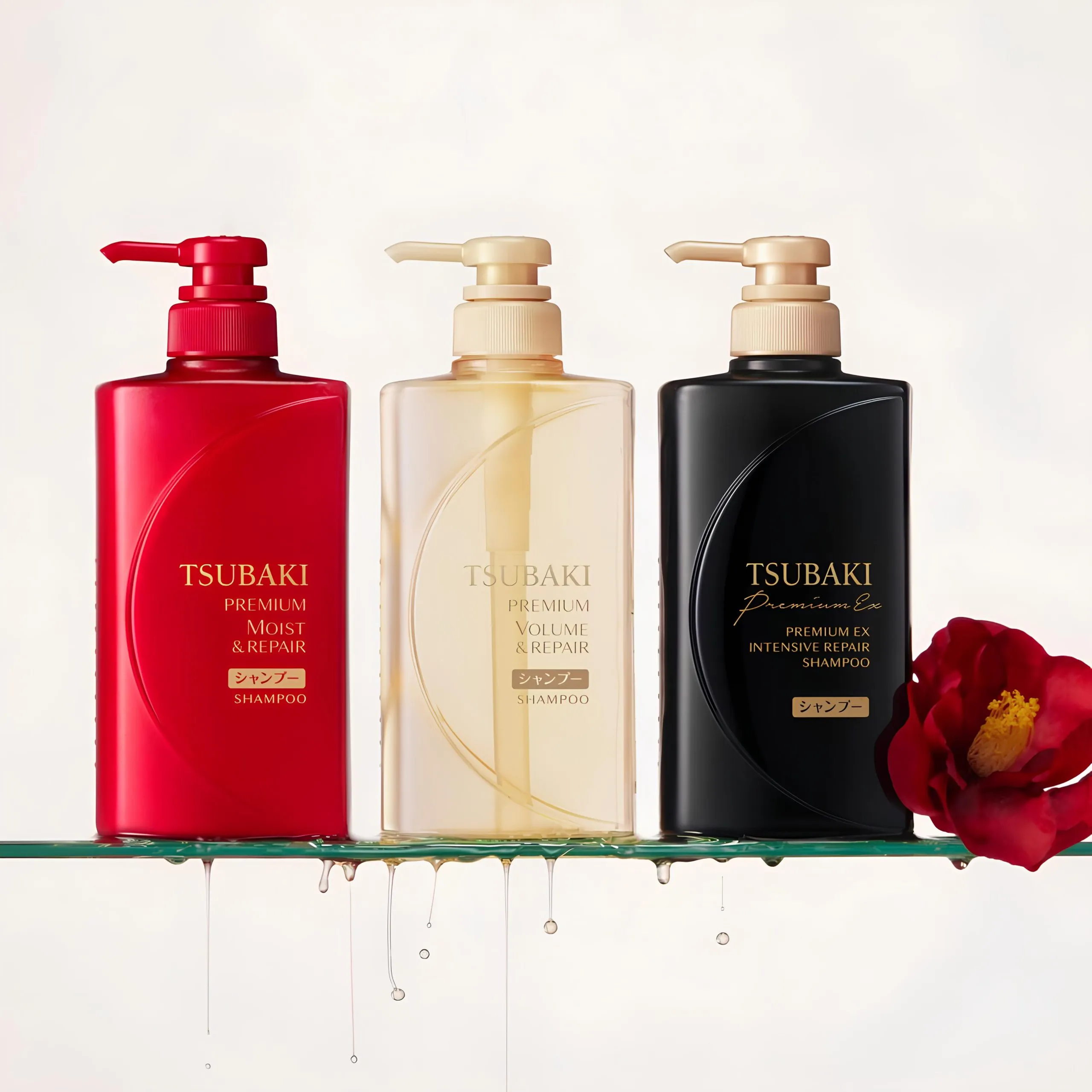 3 chai dầu gội hoa trà từ thương hiệu Tsubaki