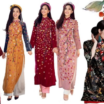 Lựa chọn áo dài Tết dành cho cô nàng nữ tính