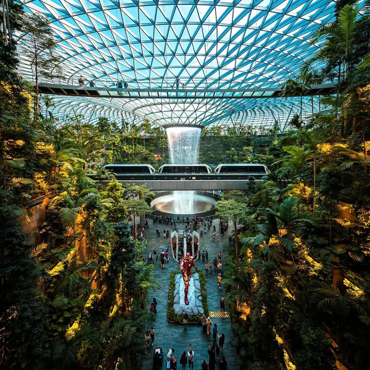 Toàn bộ khung cảnh sân bay Changi Singapore