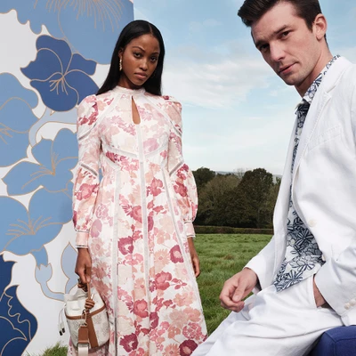 đầm hoa họa tiết gốm sứ TED BAKER