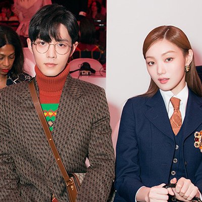 lee sung kyung va tieu chien front row show gucci tuần lễ thời trang milan xuân hè 2020