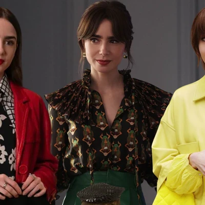 emily in paris - Lily Collins để tóc mái birkin và mặc áo blouse