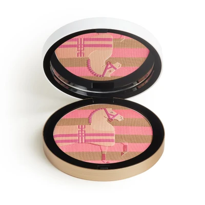 Họa tiết Rocabar được tái hiện trên bảng phấn Hermès với sắc hồng và nâu