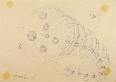 Tác phẩm từ bút bi của Lucio Fontana