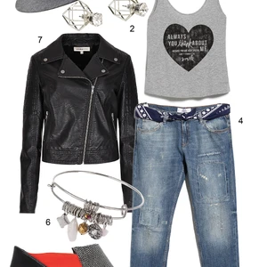 Cá tính với áo khoác da biker