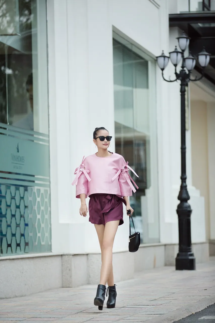 Ngọc Châu Vietnam’s Next Top Model lựa chọn phong cách đối lập xuống phố trước thềm Vietnam International Fashion Week Thu Đông 2016 - ELLE VN