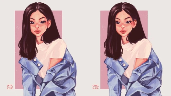 hai cô gái tóc dài đen đang mặc áo khoác jean