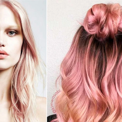 xu hướng màu tóc 2018 rose gold