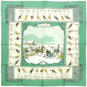 Các hoa văn tuyệt đẹp trên chiếc khăn lụa Hermes nghìn đô 1955 - Les Plaisirs du Froid