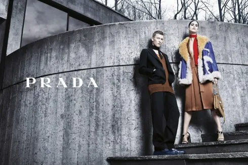 Mica Arganaraz and Karl Kolbitz by Steven Meisel for Prada Fall Winter 2014-2015
