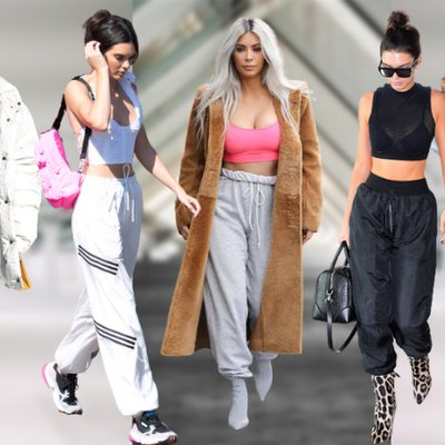 Phối quần jogger đẹp như chị em nhà Kim Kardashian