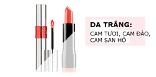 Son màu cam dành cho da trắng