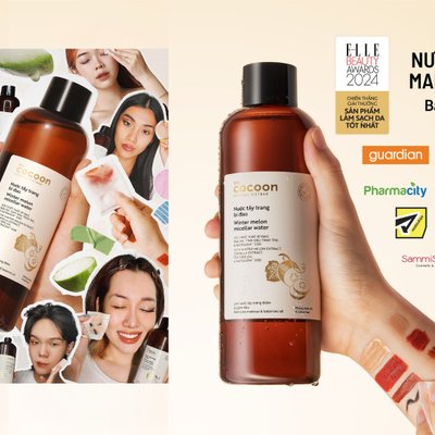 cocoon - chai nước tẩy trang bí đao màu nâu của Cocoon