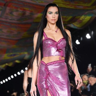 Dua Lipa Versace Runway