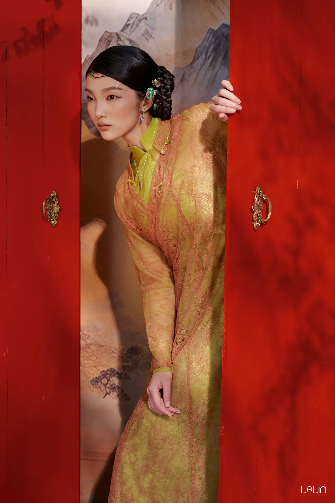 BST áo dài Tết LALIN