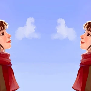 2 cô gái đang đeo tai nghe đứng giữa trời đông