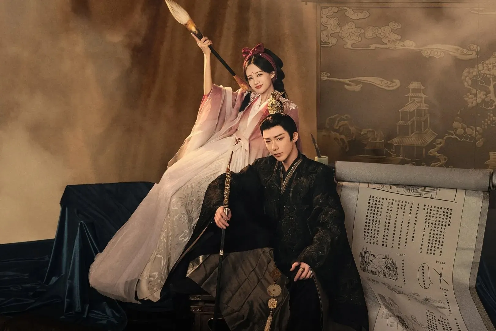 Thư Quyển Nhất Mộng có Lý Nhất Đồng trong vai Tống Tiểu Ngư và Lưu Vũ <mark class=