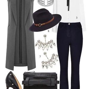 Thanh lịch đến công sở với quần jeans ống loe cạp cao