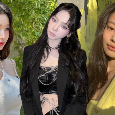 phấn mắt - Jang Wonyoung, Karina và Jennie xõa tóc thẳng và trang điểm theo personal color