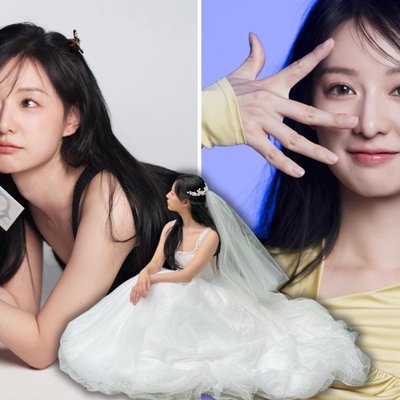 Kim Ji Won mặc áo cưới