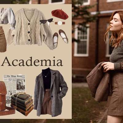 phong cách thời trang dark academia
