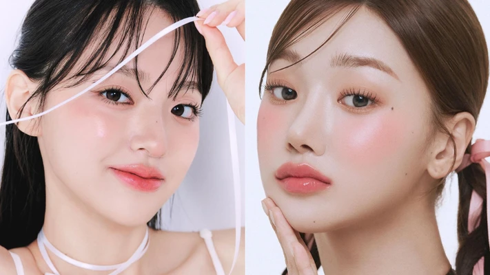 Xu hướng trang điểm đôi má ửng hồng.