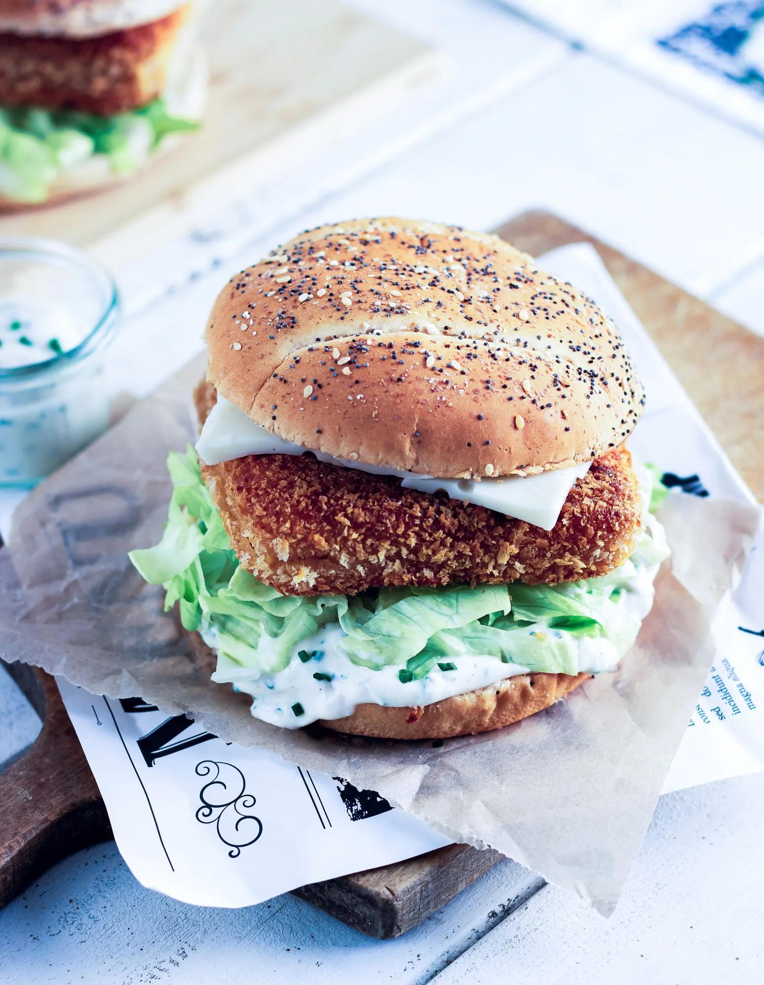 burger phi lê cá thuần chay