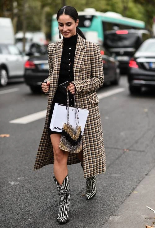 Giày bốt cao bồi hoa văn ngựa vằn