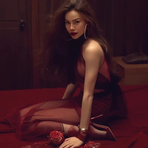 thời trang phối đồ màu đỏ