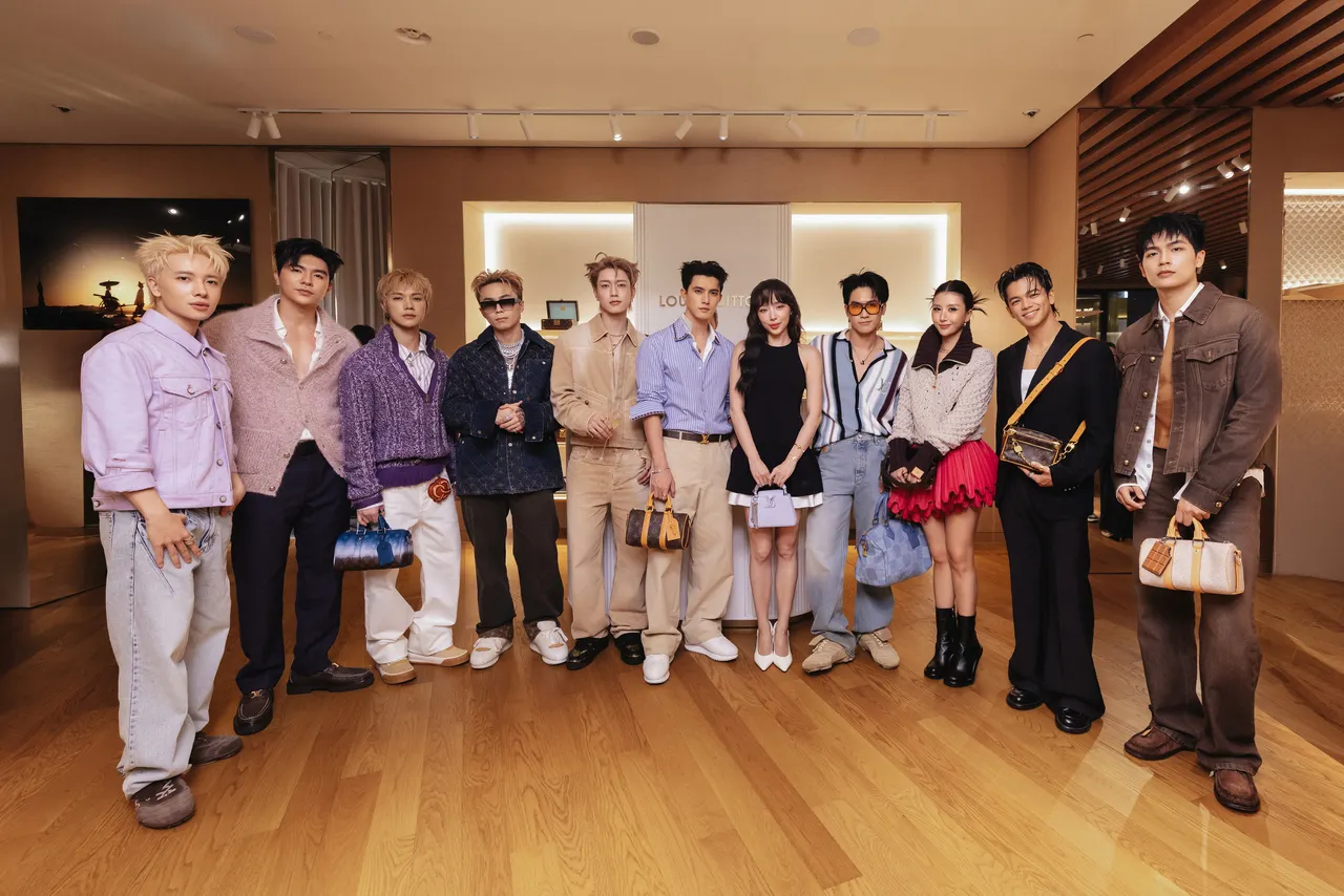 Khách mời tại sự kiện ra mắt cửa hàng nam Louis Vuitton.