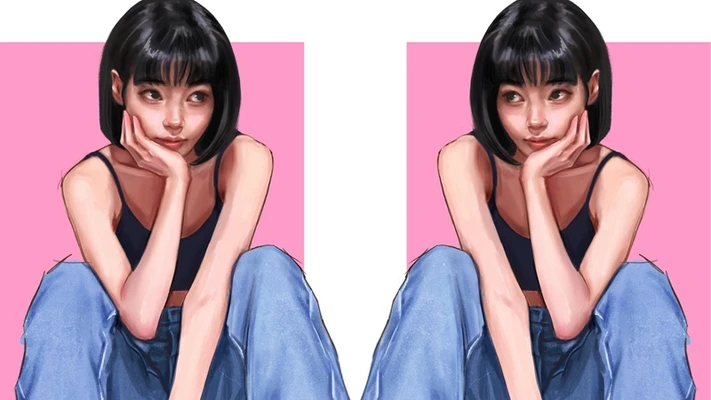 2 cô gái mặc quần jean đang ngồi