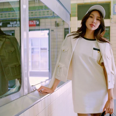thùy tiên trong bộ hình elle tommy hilfiger