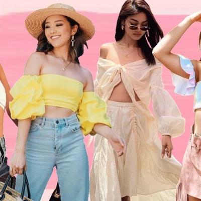 fashionista mặc áo crop top mùa Hè