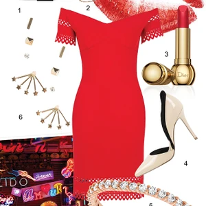 Thứ bảy: Quyến rũ với đầm ôm trễ vai.