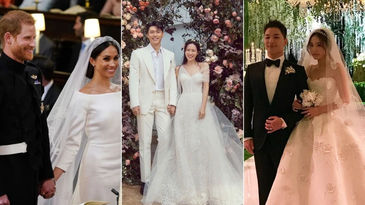 đám cưới nổi tiếng hoàng tử harry, hyun bin và son ye jin, taeyang