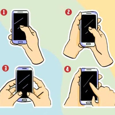 trắc nghiệm cách cầm điện thoại