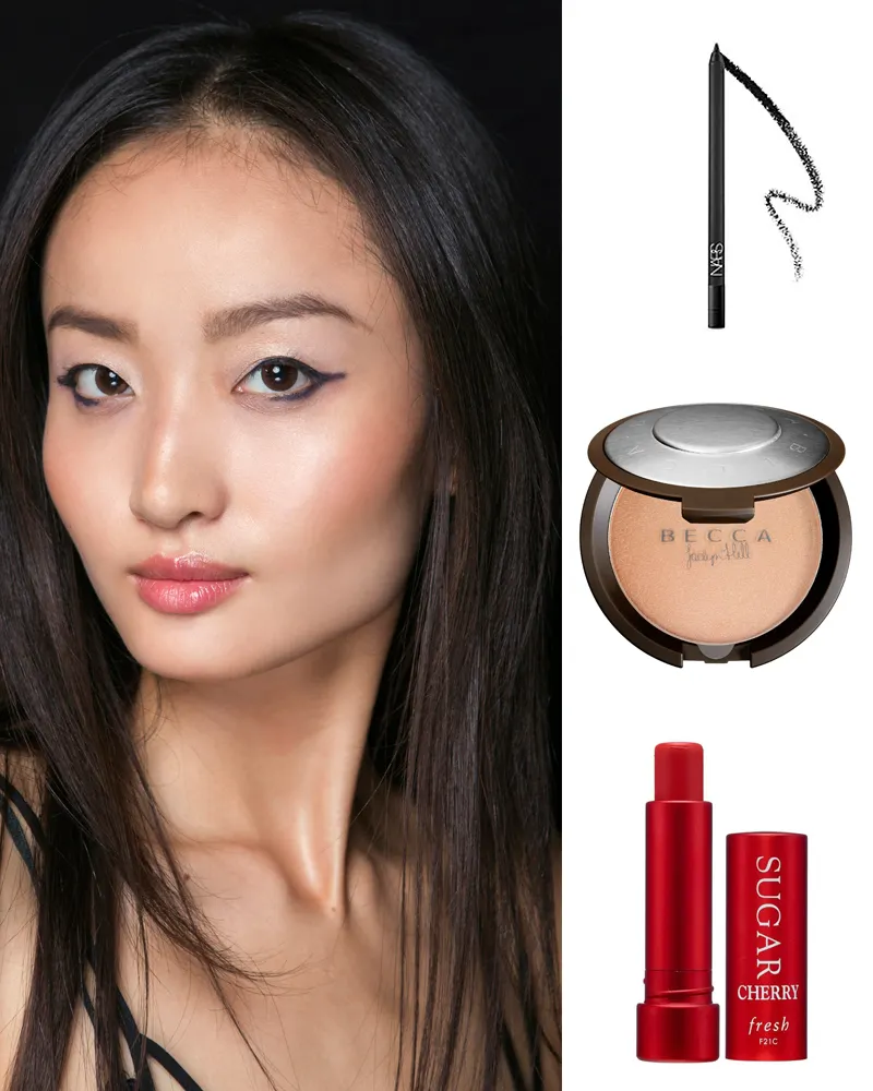 Sản phẩm gợi ý: NARS Eyeliner Pencil, Becca Highlight Champaign Pop, Fresh Sugar Lipstick Cherry