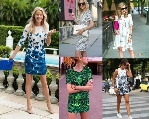 đầm-suông-họa-tiết-