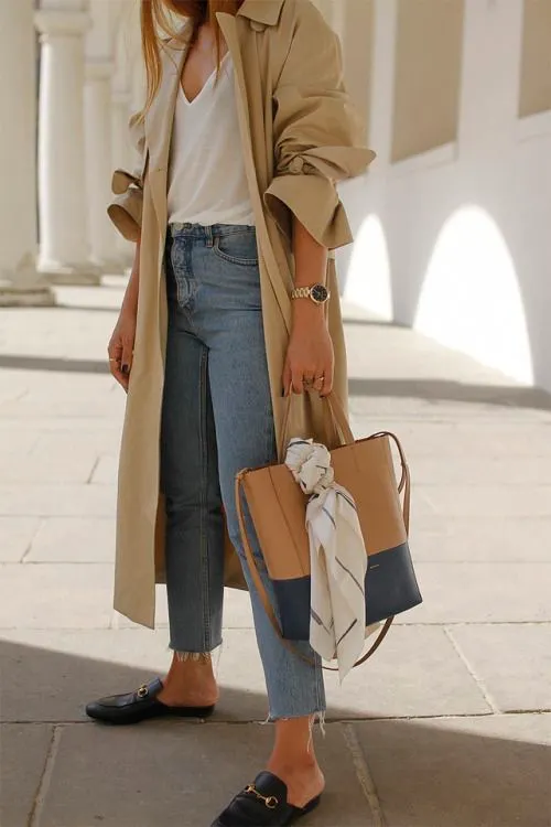 Trench coat sành điệu dễ phối với nhiều thời tiết