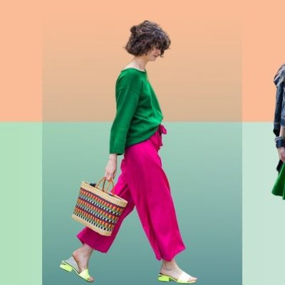 trang phục màu xanh lá kế nhiệm của màu cam san hô