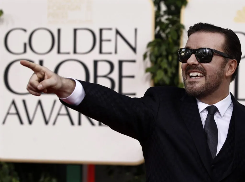 Ricky Gervais tại lễ trao giải Quả Cầu Vàng.