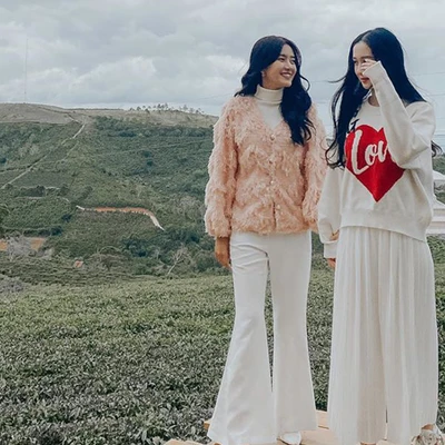 thời trang du lịch màu pastel