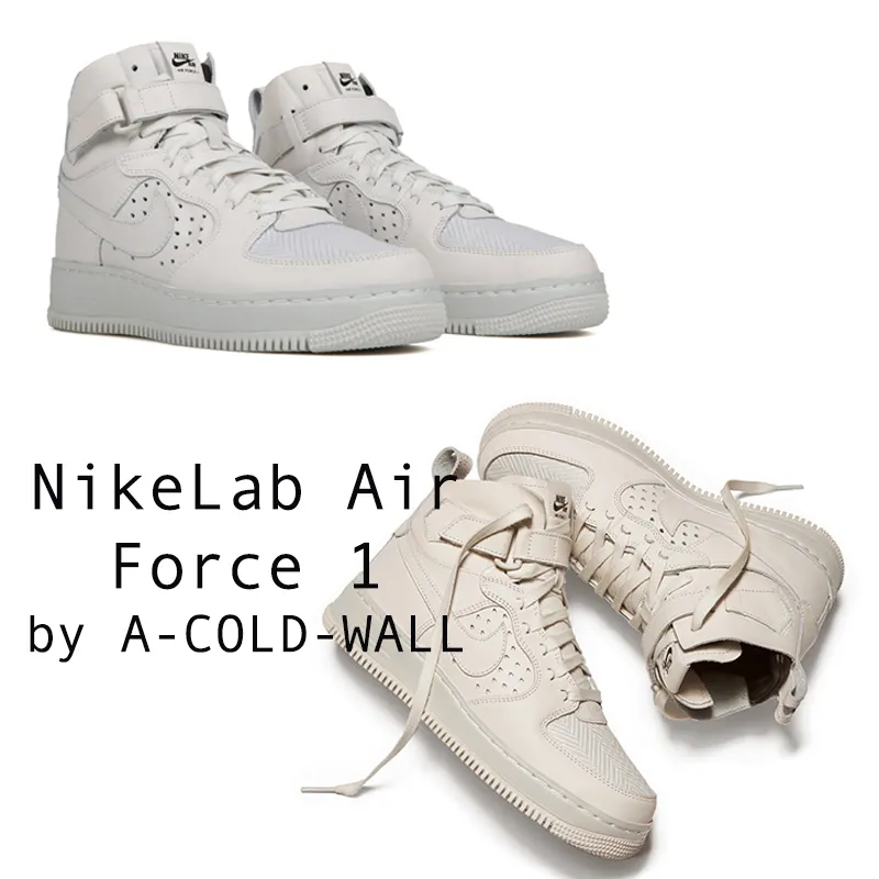 Samuel Ross - người sáng lập A-COLD-WALL đã miêu tả NikeLab Air Force 1 là sự kết hợp một cách hài hoà giữa trắng và xám, không quên logo của Nike và dòng chữ A-C-W trên thân giày. Samuel Ross khẳng đjnh rằng mình đã làm hết mình và thực sự nghiêm túc để tạo ra siêu phẩm Air Force 1 High này.