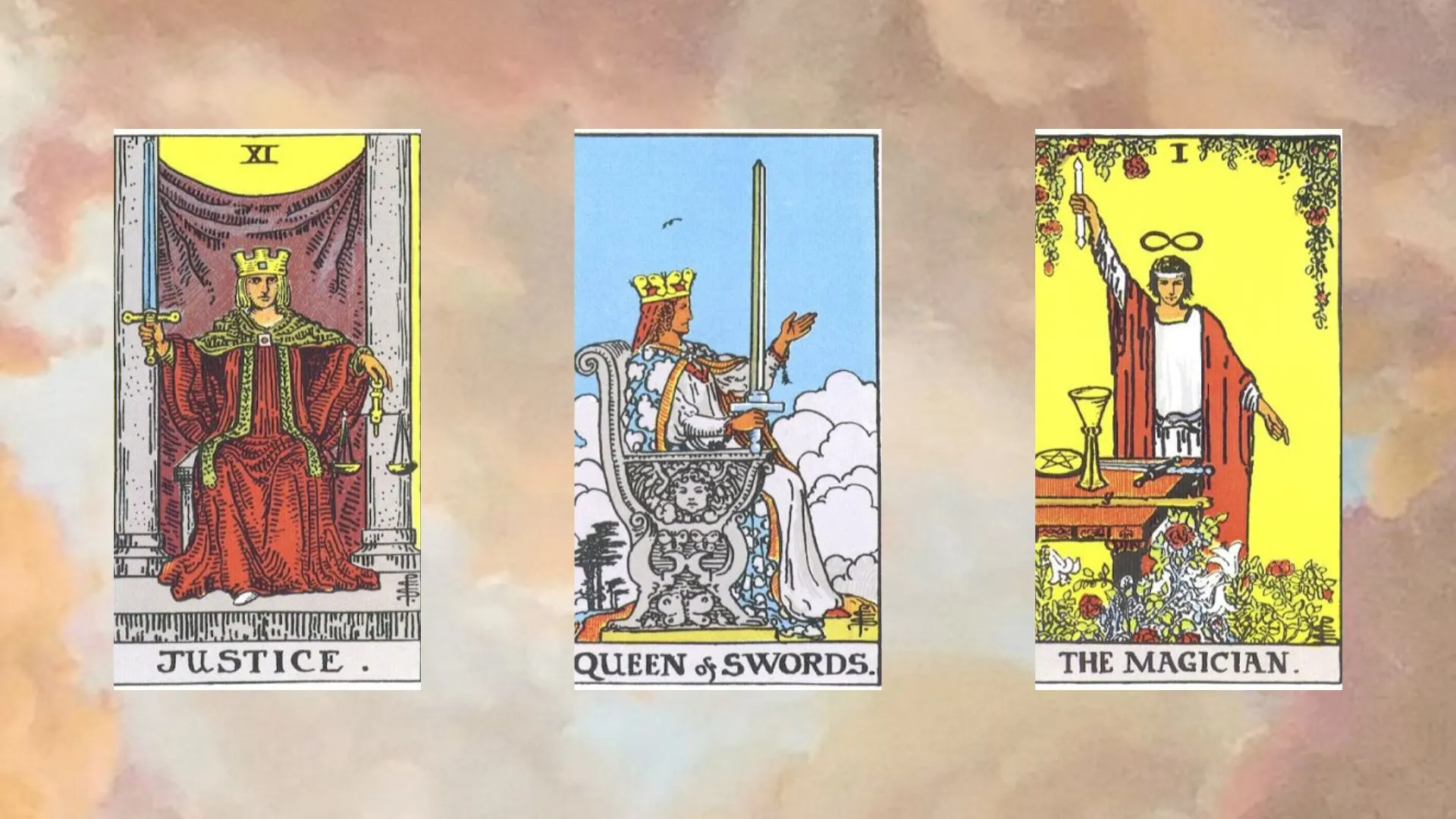 tụ 3 Justice – Queen of Wands – The Magician