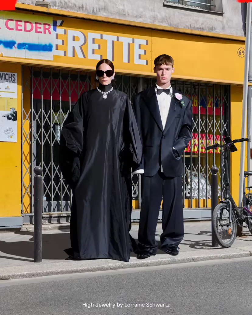 đầm và suit haute couture của balenciaga thu 2025