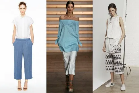 phong cach vintage quan culottes
