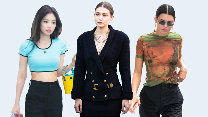 sao thích lăng xê thời trang vintage - jennie, gigi hadid, kendall jenner